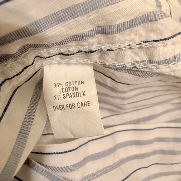 Abercrombie & Fitch White Shirt with Blue Pinstripes - Picture 4 of 4